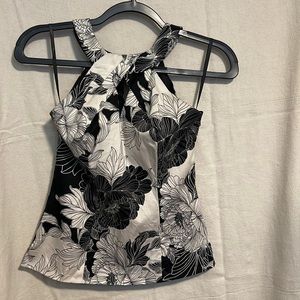 Black and white halter top White House black market